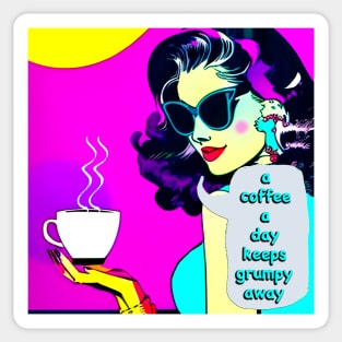 Retro Coffee Magic Sticker